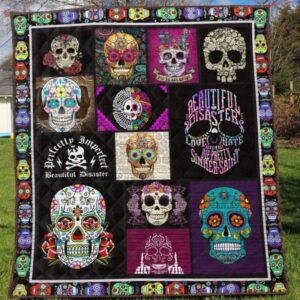 Skull Quilt Blanket Ver 17  Quilt